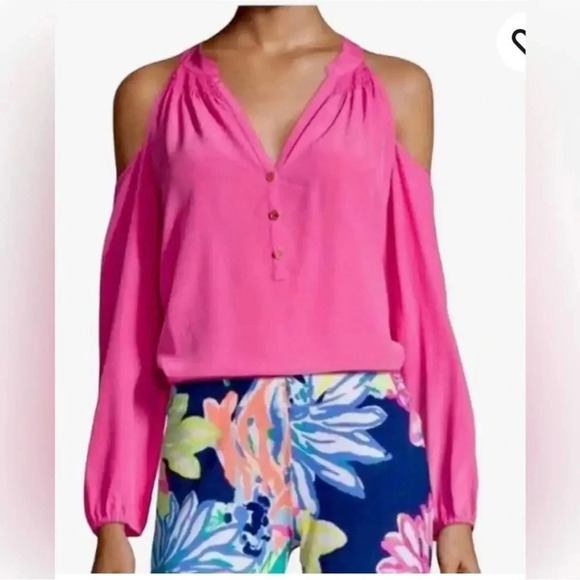 Lilly Pulitzer Cold Shoulder Blouse - Picture 1 of 3